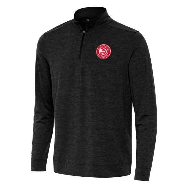 Кофта на короткой молнии Atlanta Hawks Antigua Bright - Heather Black