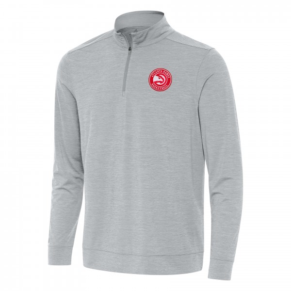 Кофта на короткой молнии Atlanta Hawks Antigua Bright - Heather Gray