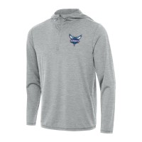 Толстовка на короткой молнии Charlotte Hornets Antigua Tidy - Heather Gray