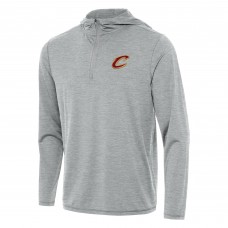 Cleveland Cavaliers Antigua Heather Gray Tidy Quarter-Zip Hoodie