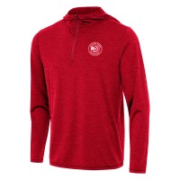 Толстовка на короткой молнии Atlanta Hawks Antigua Tidy - Heather Red