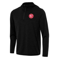 Толстовка на короткой молнии Atlanta Hawks Antigua Tidy - Heather Black