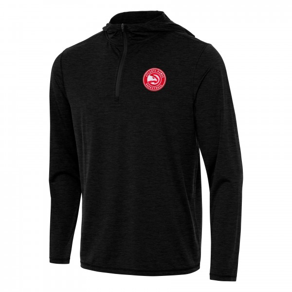 Толстовка на короткой молнии Atlanta Hawks Antigua Tidy - Heather Black