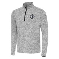 Кофта на короткой молнии Brooklyn Nets Antigua Cause - Black