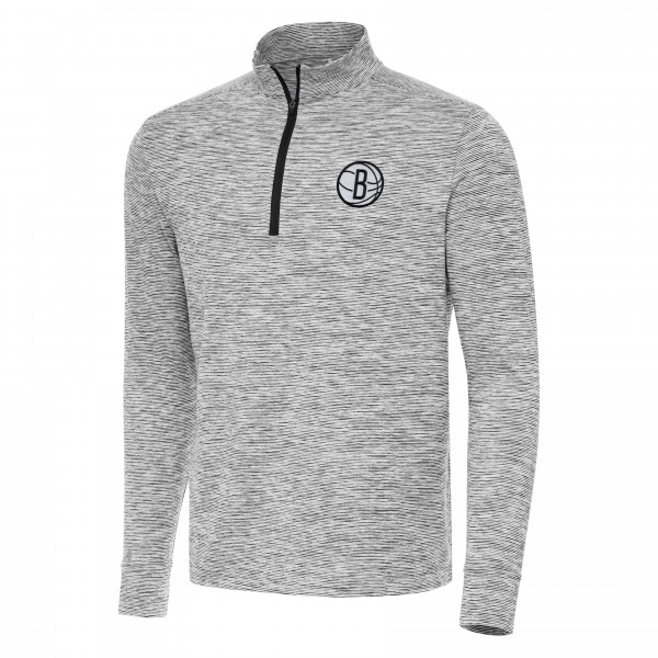 Кофта на короткой молнии Brooklyn Nets Antigua Cause - Black