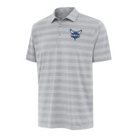 Charlotte Hornets Antigua Gray Tunnel Polo