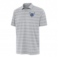 Charlotte Hornets Antigua Gray Tunnel Polo
