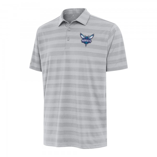 Charlotte Hornets Antigua Gray Tunnel Polo