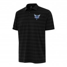 Поло Charlotte Hornets Antigua Black Tunnel