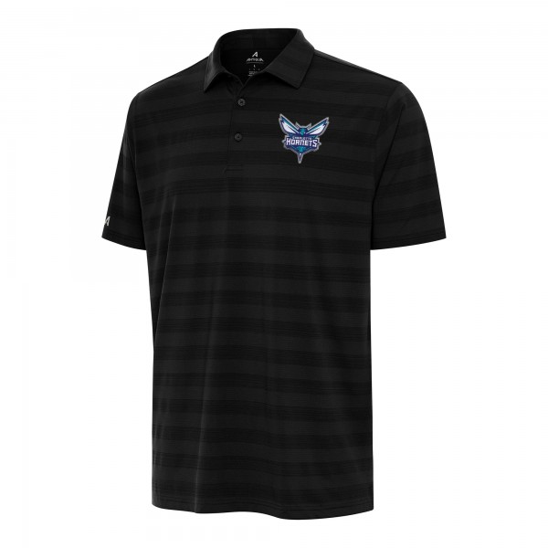 Поло Charlotte Hornets Antigua Black Tunnel