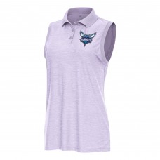 Поло WoCharlotte Hornets Antigua Heather Lavender Recap Sleeveless