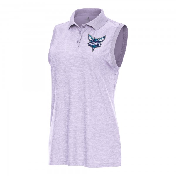 Поло WoCharlotte Hornets Antigua Heather Lavender Recap Sleeveless