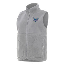 Женская жилетка Charlotte Hornets Antigua Gray Nostalgic Full-Zip