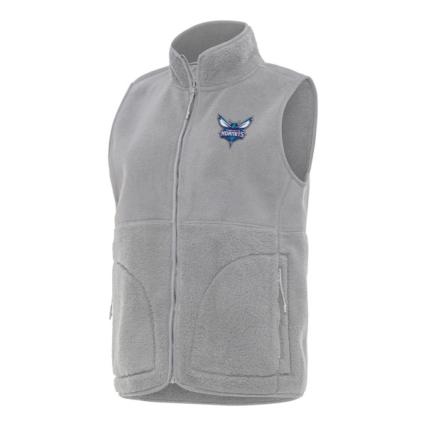 Женская жилетка Charlotte Hornets Antigua Gray Nostalgic Full-Zip