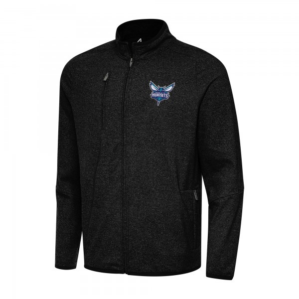 Кофта на молнии Charlotte Hornets Antigua Hold-Up Tri-Blend - Heather Black