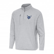Кофта на короткой молнии Charlotte Hornets Antigua Certain - Heather Gray