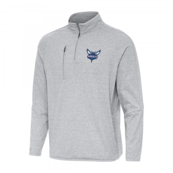 Кофта на короткой молнии Charlotte Hornets Antigua Certain - Heather Gray