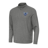 Кофта на короткой молнии Charlotte Hornets Antigua Subtle - Heather Black