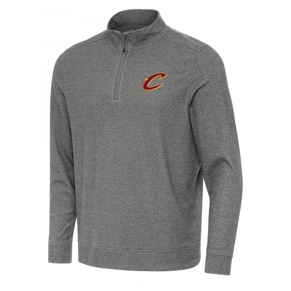 Cleveland Cavaliers Antigua Heather Black Subtle Quarter-Zip Sweatshirt