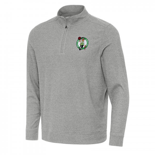 Кофта на короткой молнии Boston Celtics Antigua Subtle - Heather Gray