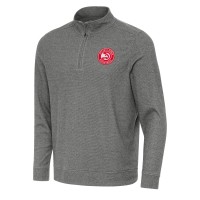 Кофта на короткой молнии Atlanta Hawks Antigua Subtle - Heather Black