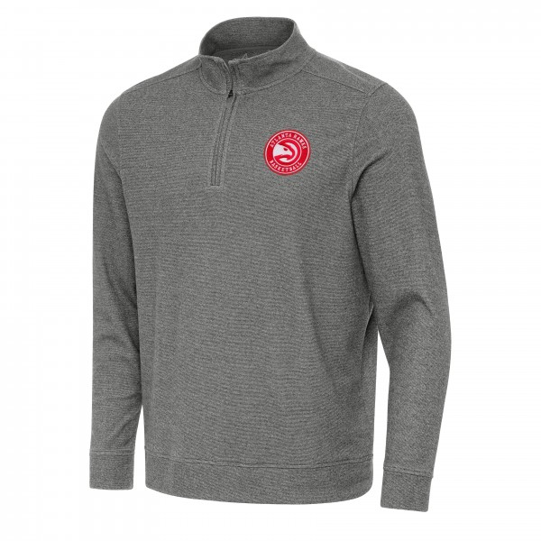 Кофта на короткой молнии Atlanta Hawks Antigua Subtle - Heather Black