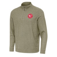Кофта на короткой молнии Atlanta Hawks Antigua Subtle - Olive