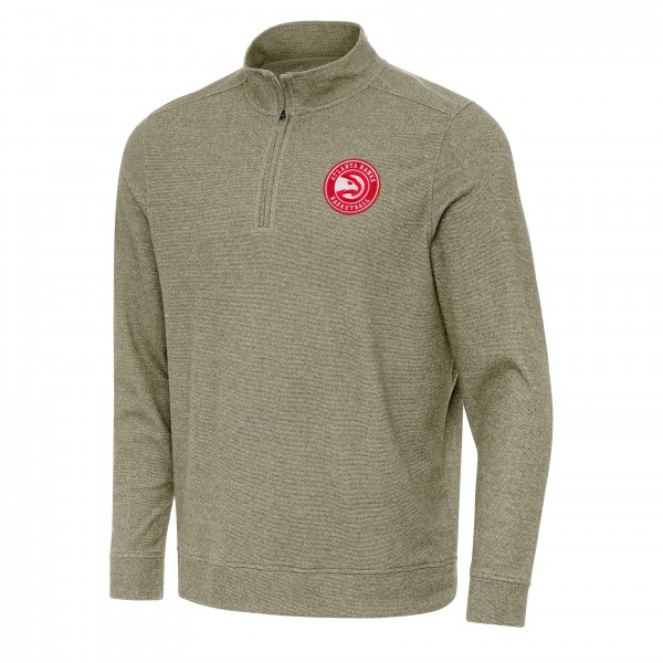 Кофта на короткой молнии Atlanta Hawks Antigua Subtle - Olive