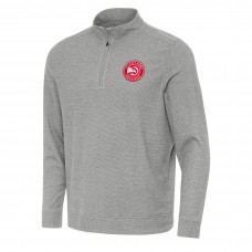 Кофта на короткой молнии Atlanta Hawks Antigua Subtle - Heather Gray