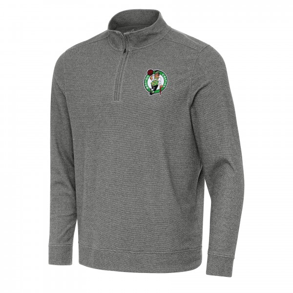 Кофта на короткой молнии Boston Celtics Antigua Subtle - Heather Black