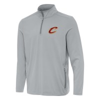 Cleveland Cavaliers Antigua Gray Perilous Quarter-Zip Sweatshirt