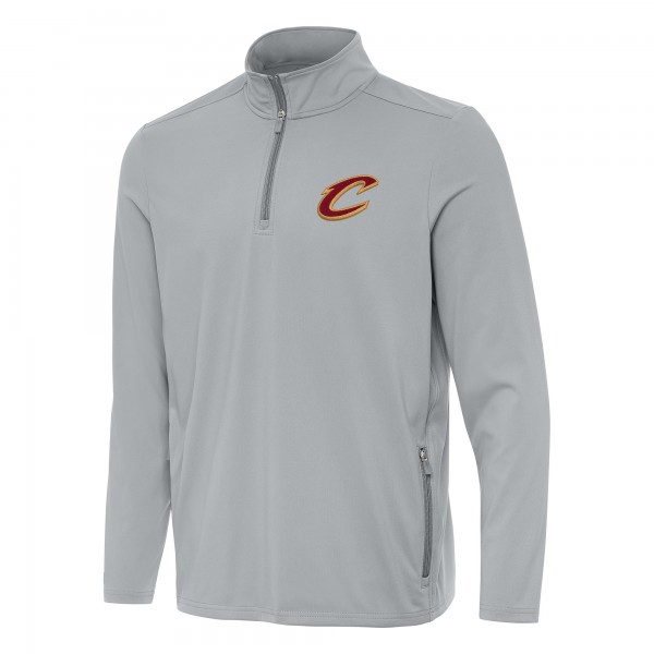 Cleveland Cavaliers Antigua Gray Perilous Quarter-Zip Sweatshirt