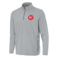 Кофта на короткой молнии Atlanta Hawks Antigua Perilous - Gray