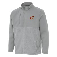 Cleveland Cavaliers Antigua Gray Daily Fused Full-Zip Jacket