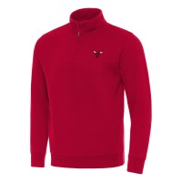 Кофта на короткой молнии Chicago Bulls Antigua Red Victory Mock