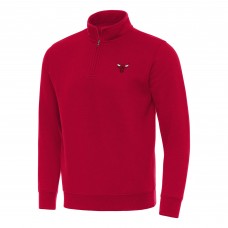 Кофта на короткой молнии Chicago Bulls Antigua Red Victory Mock