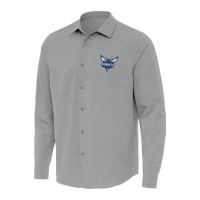 Рубашка Charlotte Hornets Antigua Exposure Woven - Gray