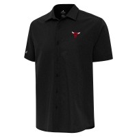Рубашка с коротким рукавом Chicago Bulls Antigua Black Activate Woven