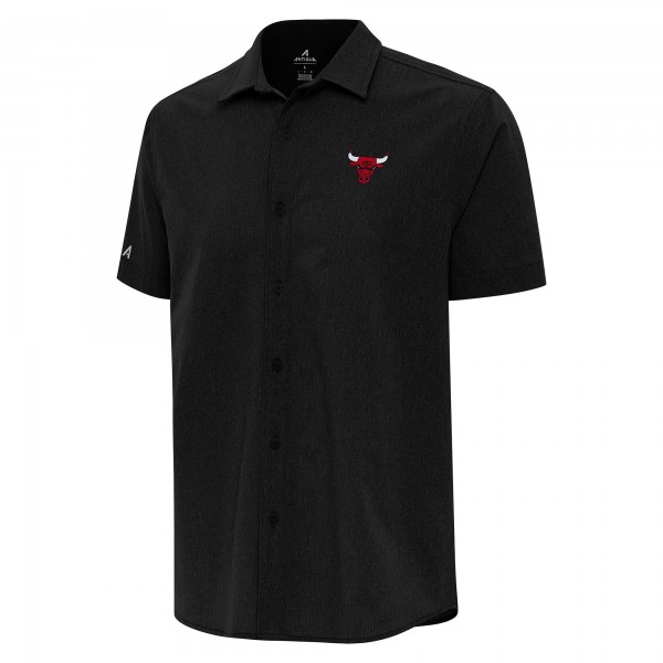 Рубашка с коротким рукавом Chicago Bulls Antigua Black Activate Woven