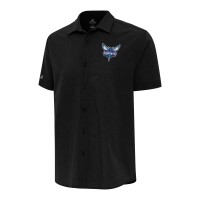 Рубашка с коротким рукавом Charlotte Hornets Antigua Activate Woven - Black
