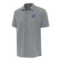 Рубашка с коротким рукавом Charlotte Hornets Antigua Activate Woven - Gray