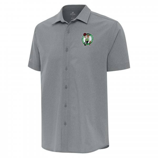 Рубашка с коротким рукавом Boston Celtics Antigua Activate Woven - Gray