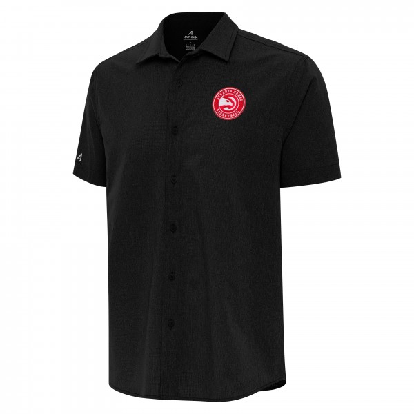 Рубашка с коротким рукавом Atlanta Hawks Antigua Activate Woven - Black