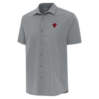 Рубашка с коротким рукавом Chicago Bulls Antigua Gray Activate Woven