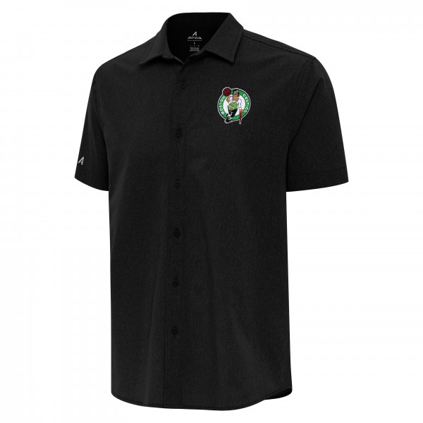 Рубашка с коротким рукавом Boston Celtics Antigua Activate Woven - Black