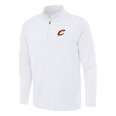 Cleveland Cavaliers Antigua White Reprocess Quarter-Zip Top