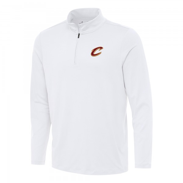 Cleveland Cavaliers Antigua White Reprocess Quarter-Zip Top