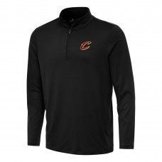 Cleveland Cavaliers Antigua Black Reprocess Quarter-Zip Top