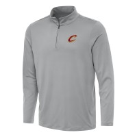 Cleveland Cavaliers Antigua Gray Reprocess Quarter-Zip Top