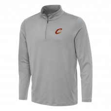 Cleveland Cavaliers Antigua Gray Reprocess Quarter-Zip Top